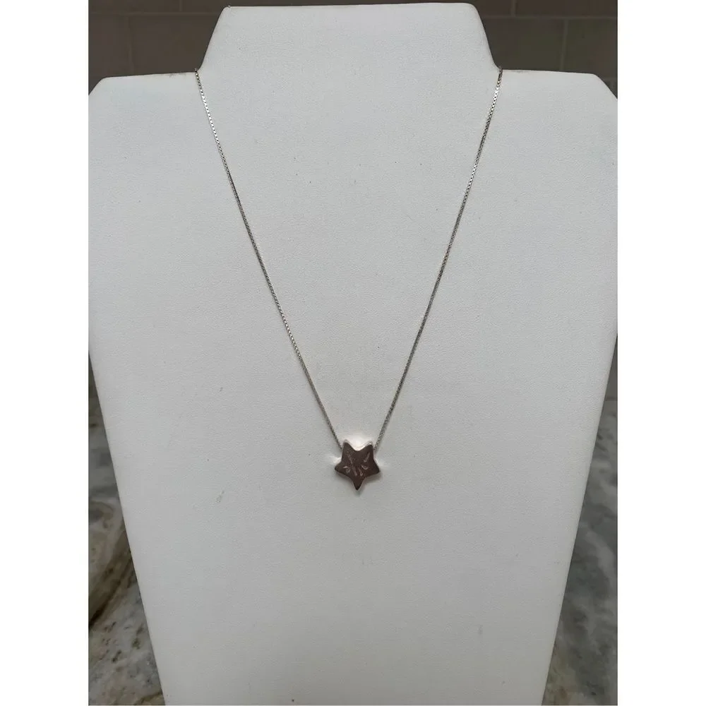 .925 Star and Box Chain Sterling Silver Jewelry #reward #night